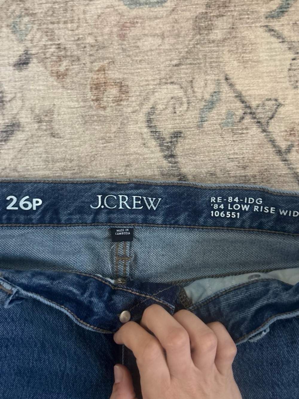 J.Crew 84 Low Rise Wide Leg Jeans in Medium Blue - Picture 2 of 3